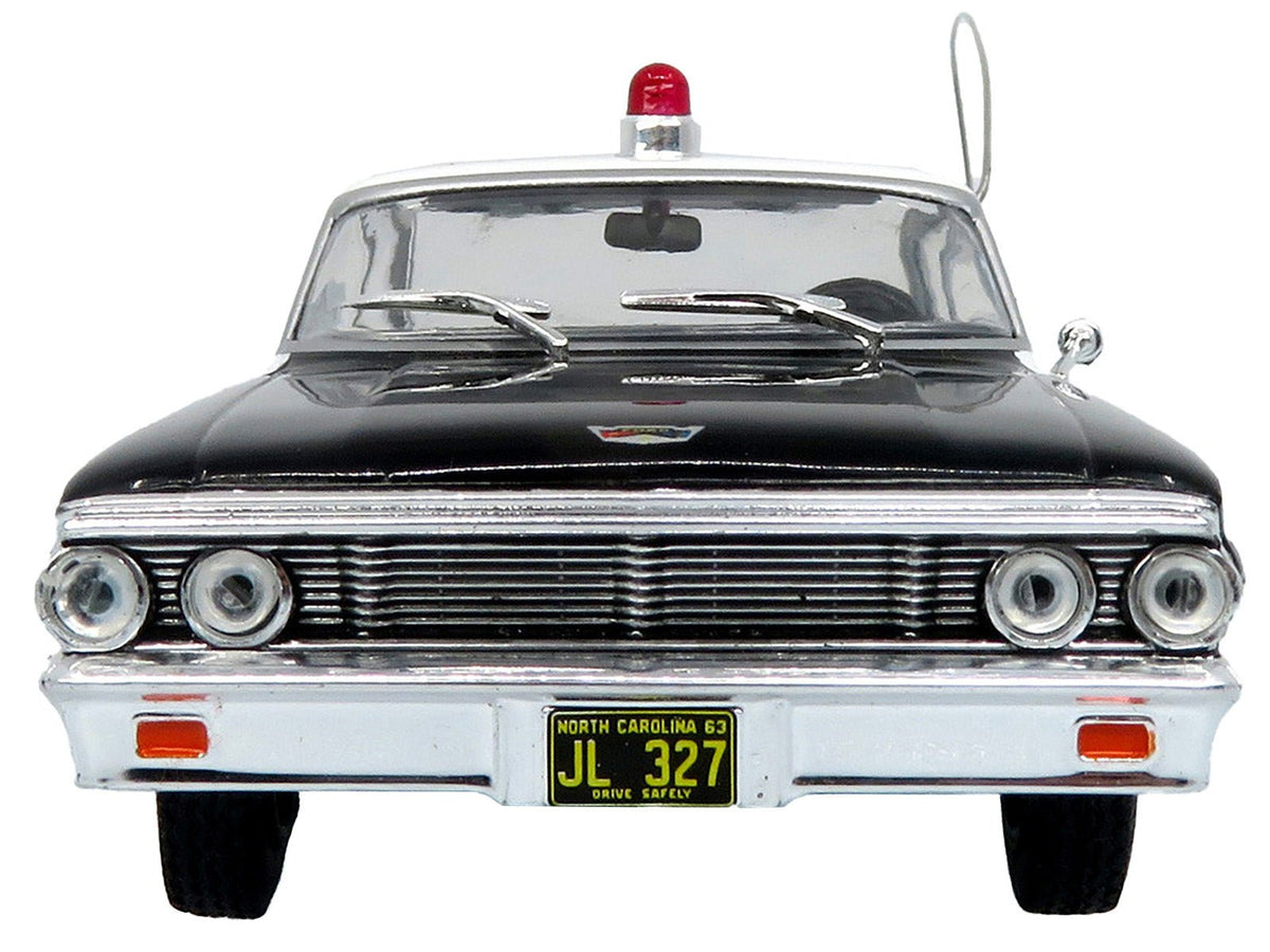 1964 Ford Galaxie 500 Police Car "Mount Airy Mayberry Sheriff" Black and White 1/43 Diecast Model by Iconic Replicas-Iconic Replicas-ModelCars.com