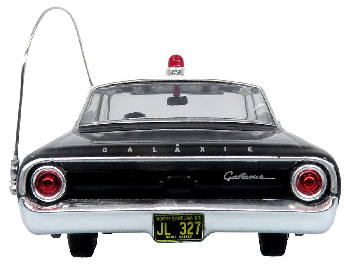 1964 Ford Galaxie 500 Police Car "Mount Airy Mayberry Sheriff" Black and White 1/43 Diecast Model by Iconic Replicas-Iconic Replicas-ModelCars.com