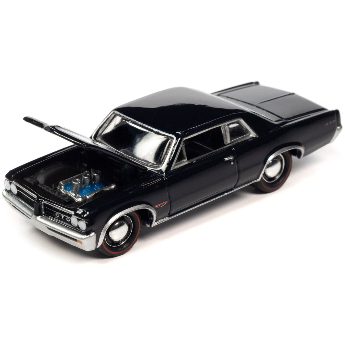 1964 Pontiac GTO Nocturne Blue Metallic Limited Edition to 2500 pieces Worldwide "OK Used Cars" 2023 Series 1/64 Diecast Model Car by Johnny Lightning-Johnny Lightning-ModelCars.com