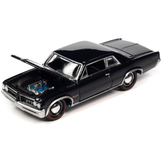 1964 Pontiac GTO Nocturne Blue Metallic Limited Edition to 2500 pieces Worldwide "OK Used Cars" 2023 Series 1/64 Diecast Model Car by Johnny Lightning-Johnny Lightning-ModelCars.com