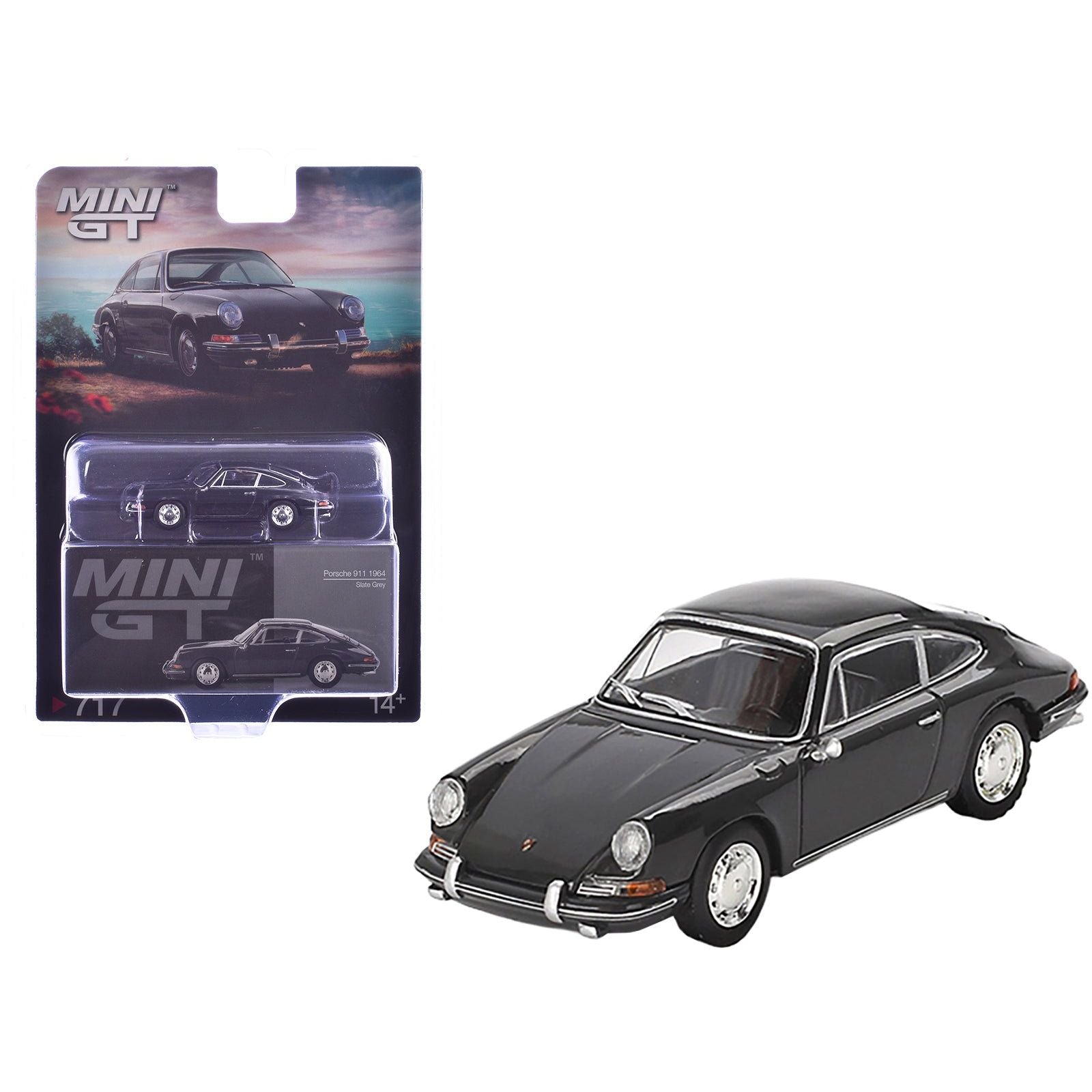 1964 Porsche 911 Slate Gray Limited Edition 1/64 Diecast Model Car by Mini GT - Mini GT - ModelCars.com