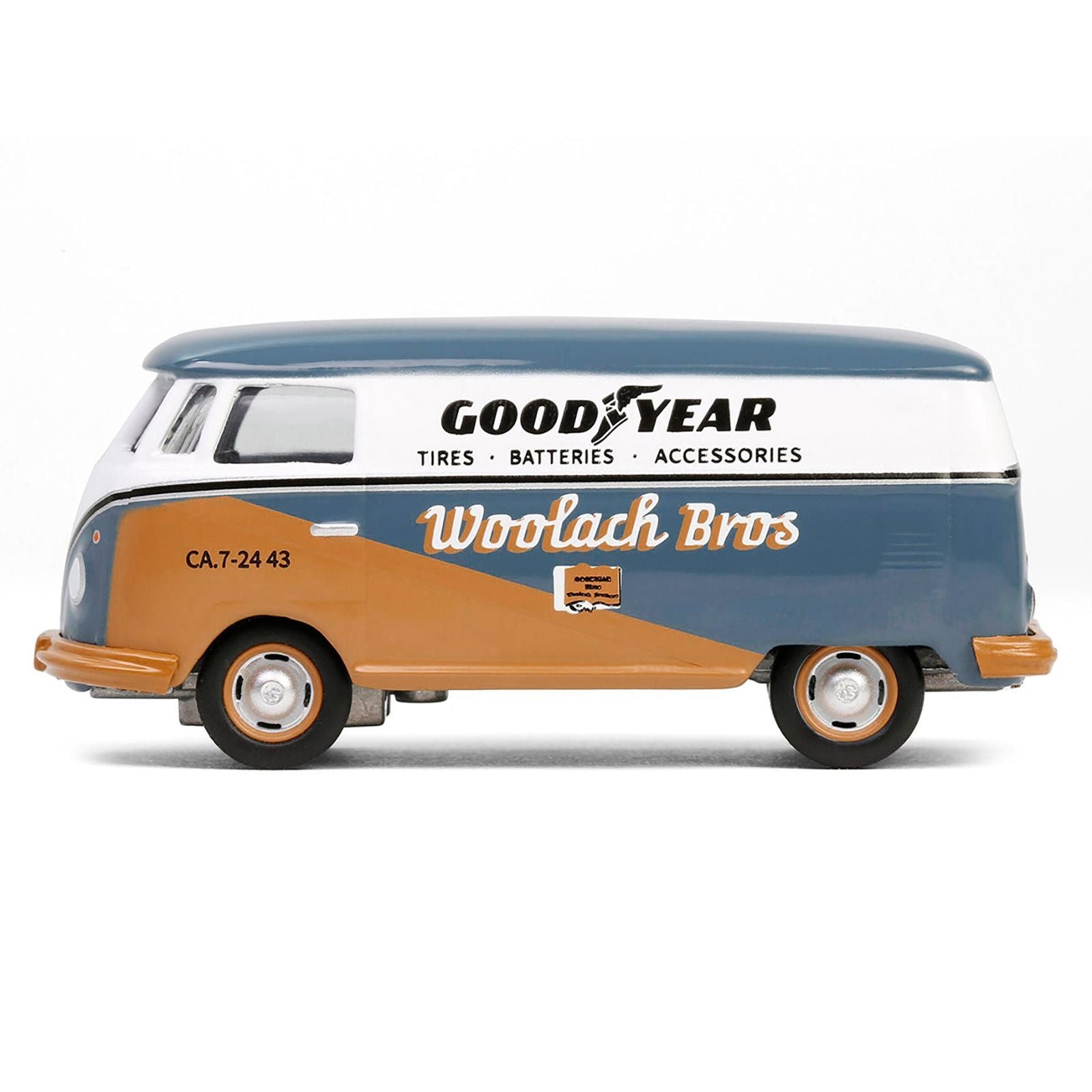 1964 Volkswagen Panel Van "Goodyear" Gray and White with Tan Graphics "Club Vee - Dub" Series 20 1/64 Diecast Model Car by Greenlight - Greenlight - ModelCars.com