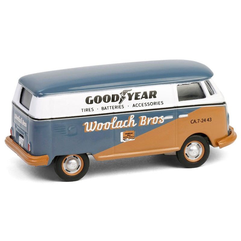 1964 Volkswagen Panel Van "Goodyear" Gray and White with Tan Graphics "Club Vee - Dub" Series 20 1/64 Diecast Model Car by Greenlight - Greenlight - ModelCars.com