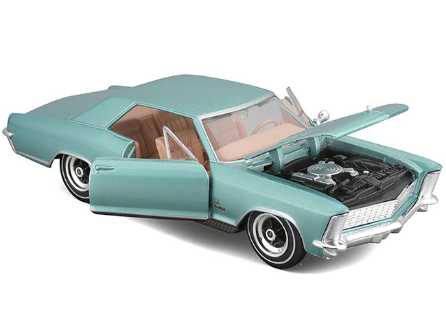1965 Buick Riviera Gran Sport Light Blue Metallic "Special Edition" Series 1/26 Diecast Model Car by Maisto-Maisto-ModelCars.com