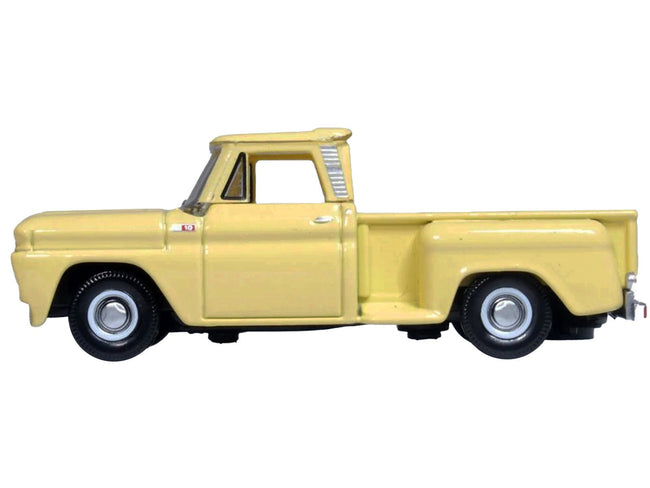 1965 Chevrolet C10 Stepside Pickup Truck Yellow 1/87 (HO) Scale Diecast Model Car by Oxford Diecast-Oxford Diecast-ModelCars.com