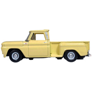 1965 Chevrolet C10 Stepside Pickup Truck Yellow 1/87 (HO) Scale Diecast Model Car by Oxford Diecast