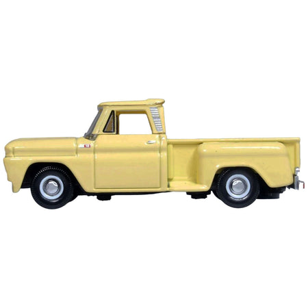 1965 Chevrolet C10 Stepside Pickup Truck Yellow 1/87 (HO) Scale Diecast Model Car by Oxford Diecast-Oxford Diecast-ModelCars.com