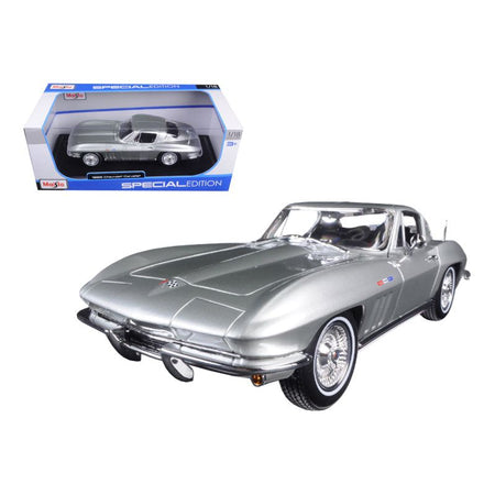 1965 Chevrolet Corvette Silver "Special Edition" 1/18 Diecast Model Car by Maisto-Maisto-ModelCars.com