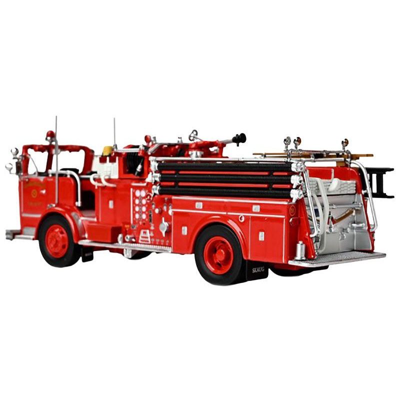 1965 Crown Firecoach Fire Engine "Los Angeles County Fire Department" LA County FD (LACFD) "Emergency!" Series Limited Edition to 2500 pieces Worldwide 1/50 Diecast Model by Iconic Replicas - Iconic Replicas - ModelCars.com