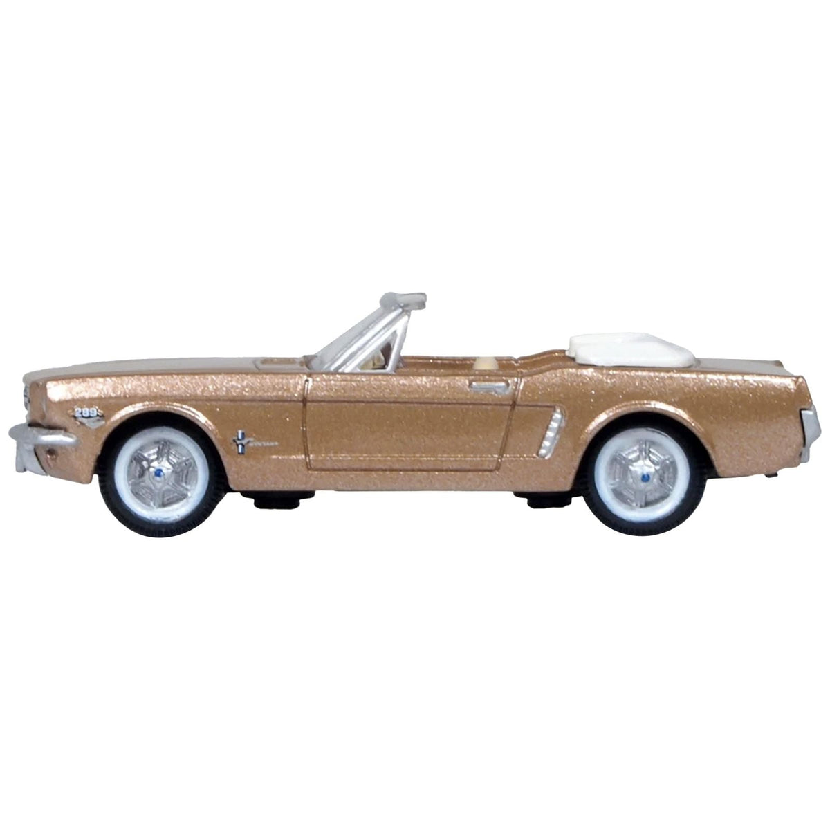 1965 Ford Mustang Convertible Prairie Bronze Metallic 1/87 (HO) Scale Diecast Model Car by Oxford Diecast-Oxford Diecast-ModelCars.com