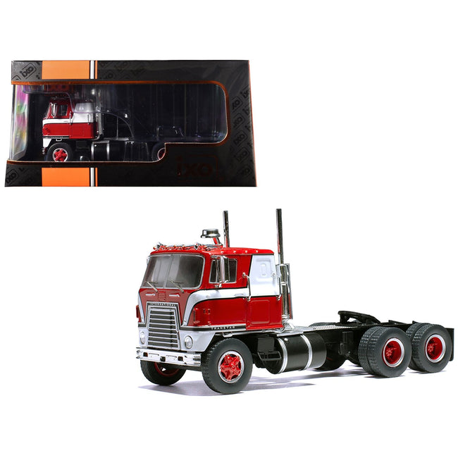 1965 International Transtar COE Truck Tractor Red with White Stripes 1/43 Diecast Model by IXO Models-IXO-ModelCars.com