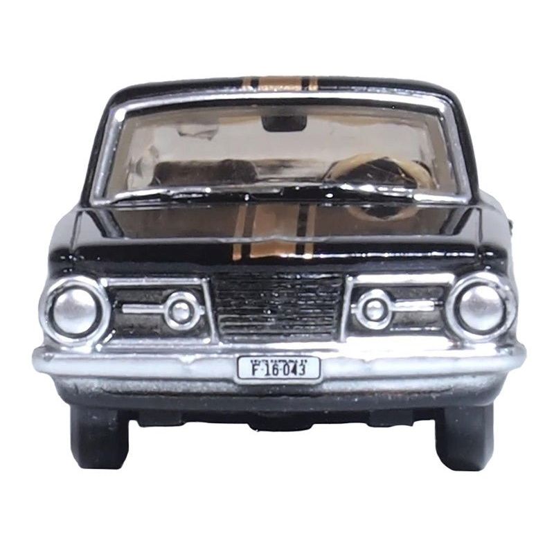 1965 Plymouth Barracuda Black with Gold Stripes 1/87 (HO) Scale Diecast Model Car by Oxford Diecast-Oxford Diecast-ModelCars.com