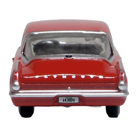 1965 Plymouth Barracuda Red 1/87 (HO) Scale Diecast Model Car by Oxford Diecast-Oxford Diecast-ModelCars.com