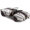 1965 Shelby AC Cobra 427 MKII Custom Silver Metallic with Red and Black Stripes 1/18 Diecast Model Car by Solido - Solido - ModelCars.com