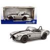 1965 Shelby AC Cobra 427 MKII Custom Silver Metallic with Red and Black Stripes 1/18 Diecast Model Car by Solido - Solido - ModelCars.com