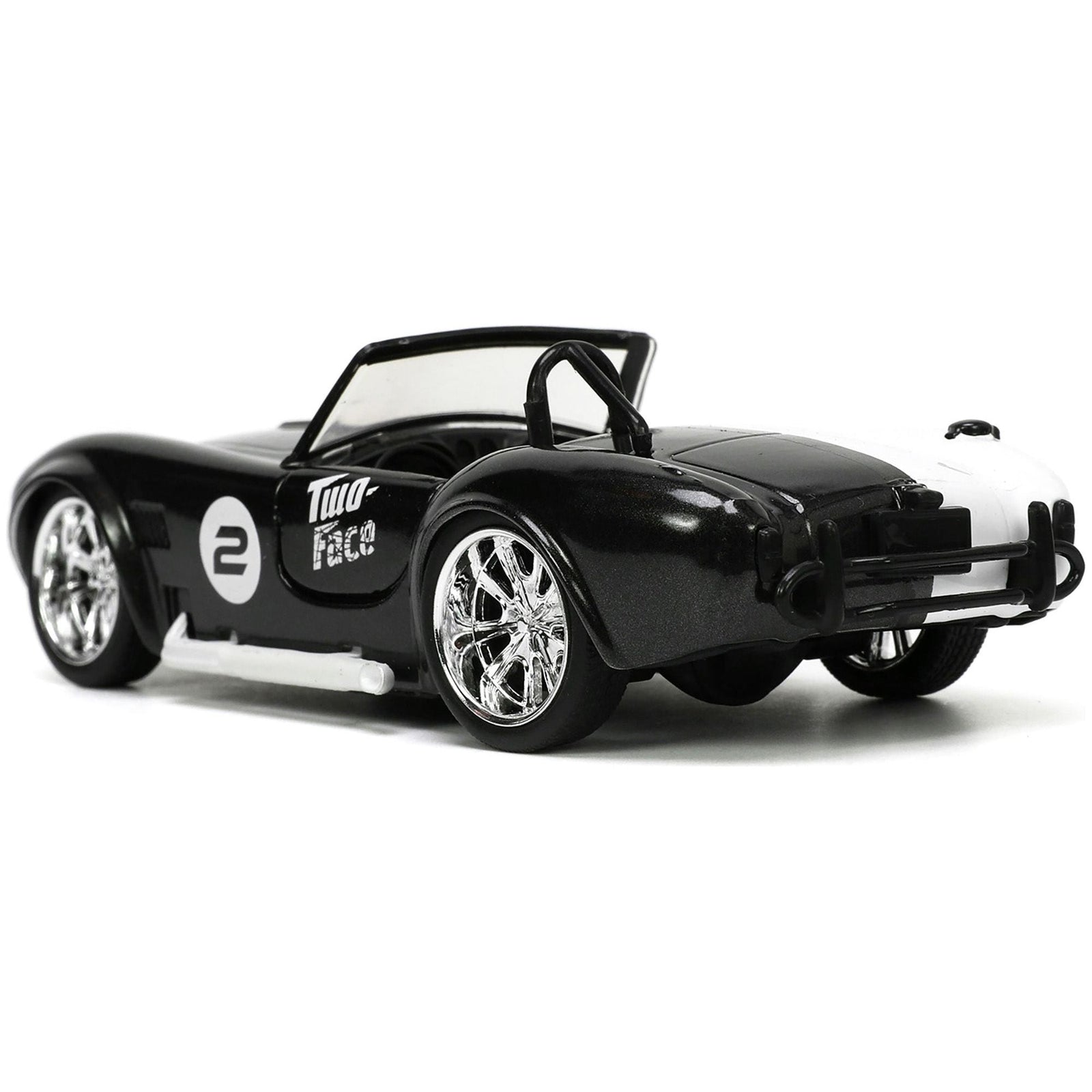 1965 Shelby Cobra 427 S/C 2 Black Metallic and White and Harvey Two - Face Diecast Figure "Batman" "Hollywood Rides" Series 1/32 Diecast Model Car by Jada - Jada - ModelCars.com
