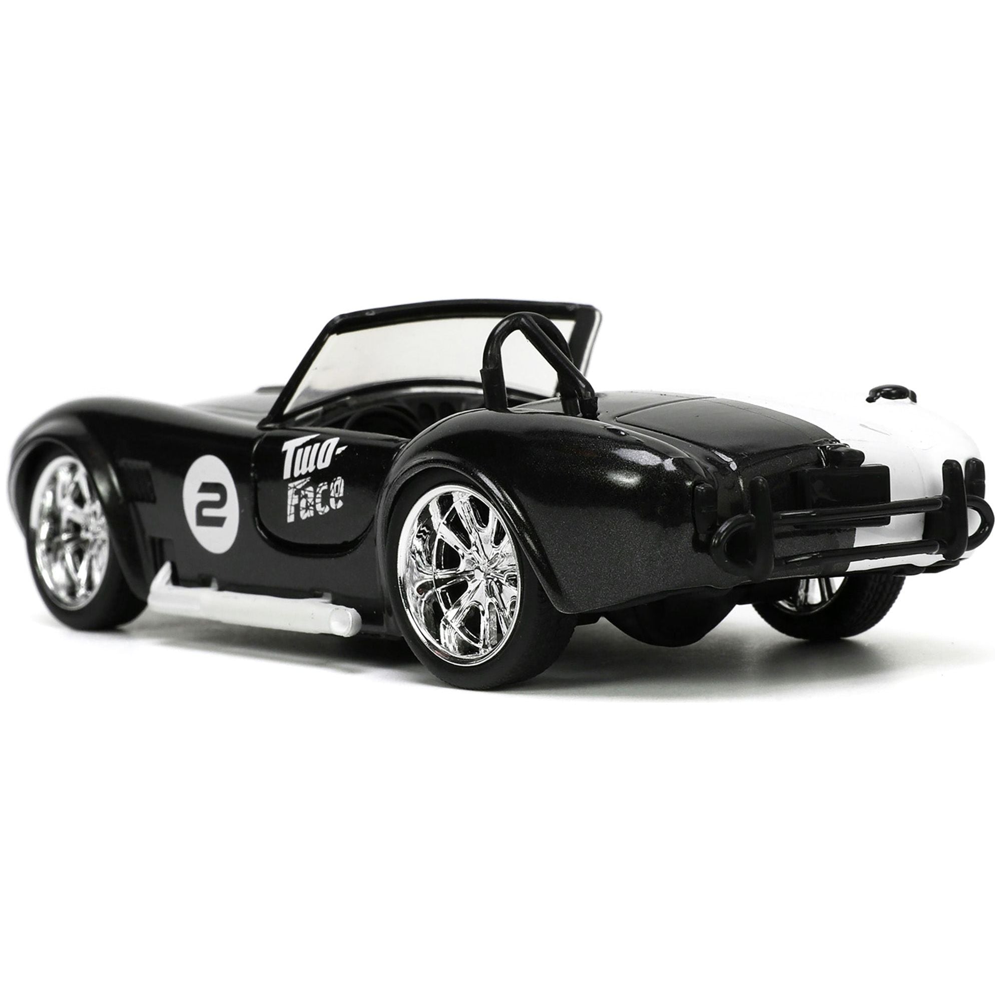 1965 Shelby Cobra 427 S/C 2 Black Metallic and White and Harvey Two - Face Diecast Figure "Batman" "Hollywood Rides" Series 1/32 Diecast Model Car by Jada - Jada - ModelCars.com