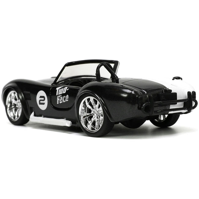 1965 Shelby Cobra 427 S/C 2 Black Metallic and White and Harvey Two - Face Diecast Figure "Batman" "Hollywood Rides" Series 1/32 Diecast Model Car by Jada - Jada - ModelCars.com