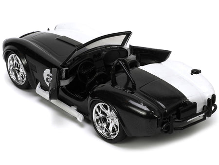 1965 Shelby Cobra 427 S/C 2 Black Metallic and White and Harvey Two-Face Diecast Figure "Batman" "Hollywood Rides" Series 1/32 Diecast Model Car by Jada-Jada-ModelCars.com