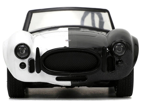 1965 Shelby Cobra 427 S/C 2 Black Metallic and White and Harvey Two-Face Diecast Figure "Batman" "Hollywood Rides" Series 1/32 Diecast Model Car by Jada-Jada-ModelCars.com