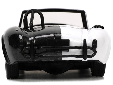 1965 Shelby Cobra 427 S/C 2 Black Metallic and White and Harvey Two-Face Diecast Figure "Batman" "Hollywood Rides" Series 1/32 Diecast Model Car by Jada-Jada-ModelCars.com