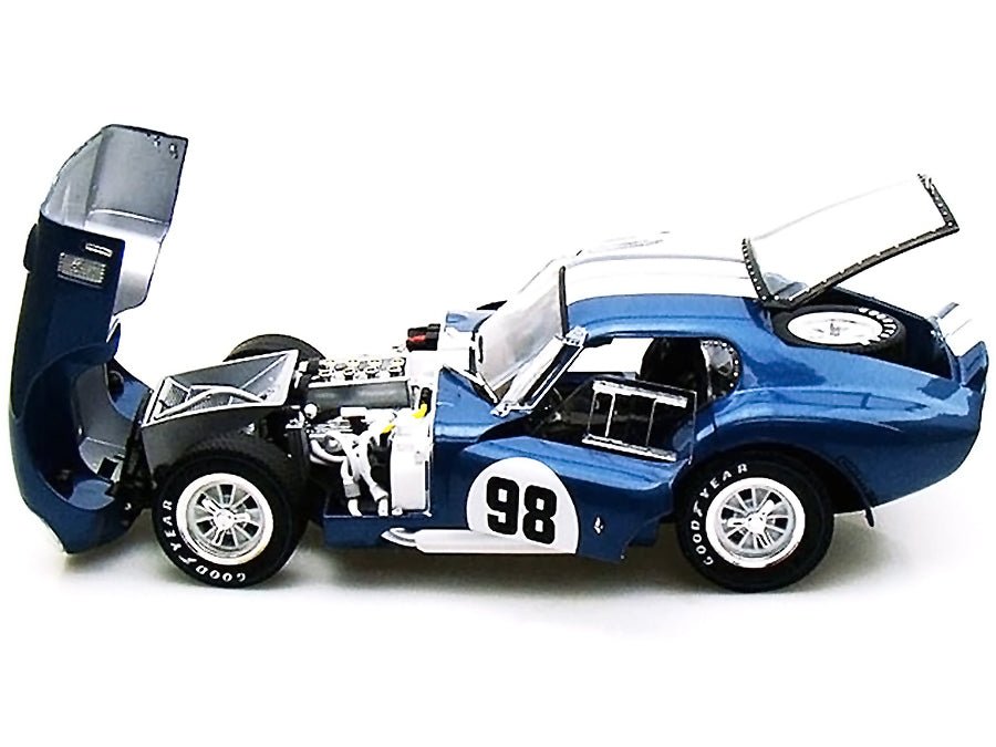 1965 Shelby Cobra Daytona Coupe #98 Blue 1/18 Diecast Model Car by Shelby Collectibles-Shelby Collectibles-ModelCars.com