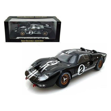 1966 Ford GT-40 MK II #2 Black 1/18 Diecast Model Car by Shelby Collectibles-Shelby Collectibles-ModelCars.com
