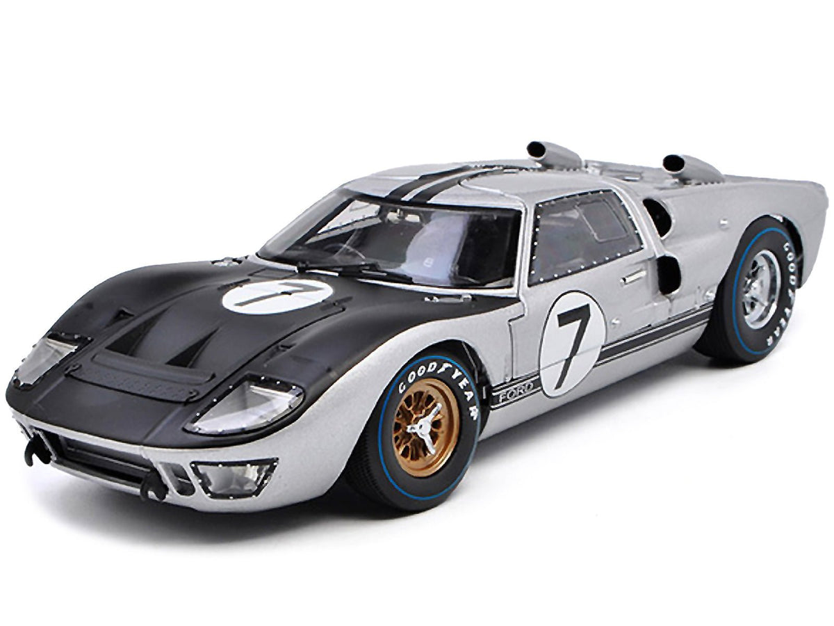 1966 Ford GT-40 MK II #7 Silver 1/18 Diecast Model Car by Shelby Collectibles-Shelby Collectibles-ModelCars.com