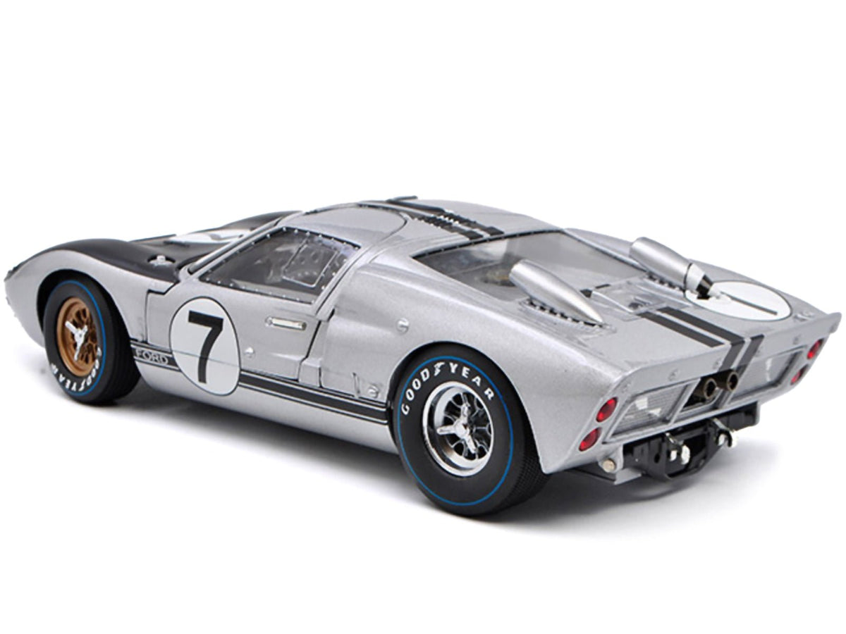 1966 Ford GT-40 MK II #7 Silver 1/18 Diecast Model Car by Shelby Collectibles-Shelby Collectibles-ModelCars.com