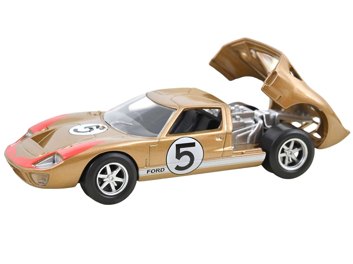 1966 Ford GT40 MKII #5 Kandy Gold Metallic with White Stripes and Red Graphics 1/43 Diecast Model Car by Norev-Norev-ModelCars.com