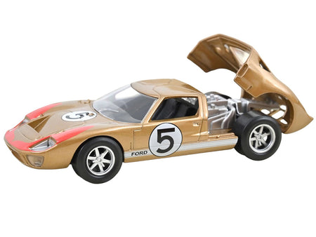 1966 Ford GT40 MKII #5 Kandy Gold Metallic with White Stripes and Red Graphics 1/43 Diecast Model Car by Norev-Norev-ModelCars.com