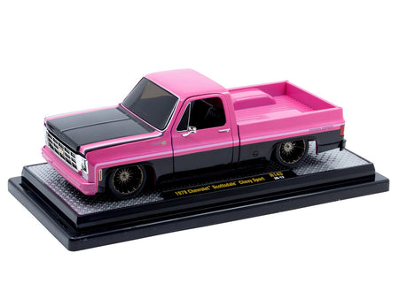 1966 Ford Mustang Fastback 2+2 Seafoam Green and Light Green Striped with Flower Graphics "Hurst Power Flowers" Limited Edition to 6550 pieces Worldwide 1/24 Diecast Model Car by M2 Machines-M2-ModelCars.com