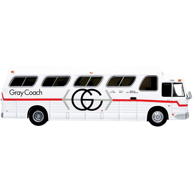 1966 GM PD4107 "Buffalo" Coach Bus "Gray Coach" Destination: "Pearson Airport" Toronto (Ontario Canada) "Vintage Bus & Motorcoach Collection" 1/87 Diecast Model by Iconic Replicas - Iconic Replicas - ModelCars.com