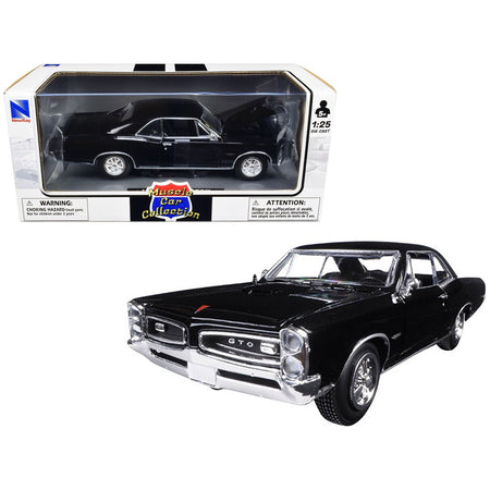 1966 Pontiac GTO Black "Muscle Car Collection" 1/25 Diecast Model Car by New Ray - New Ray - ModelCars.com