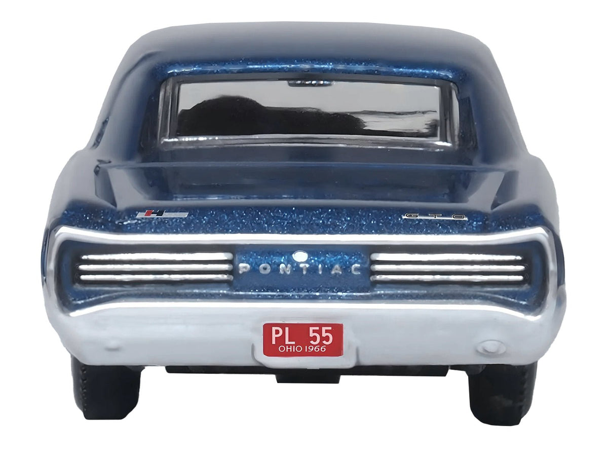 1966 Pontiac GTO Fontaine Blue Metallic 1/87 (HO) Scale Diecast Model Car by Oxford Diecast-Oxford Diecast-ModelCars.com