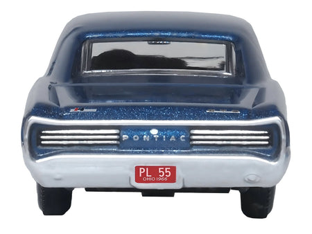 1966 Pontiac GTO Fontaine Blue Metallic 1/87 (HO) Scale Diecast Model Car by Oxford Diecast-Oxford Diecast-ModelCars.com