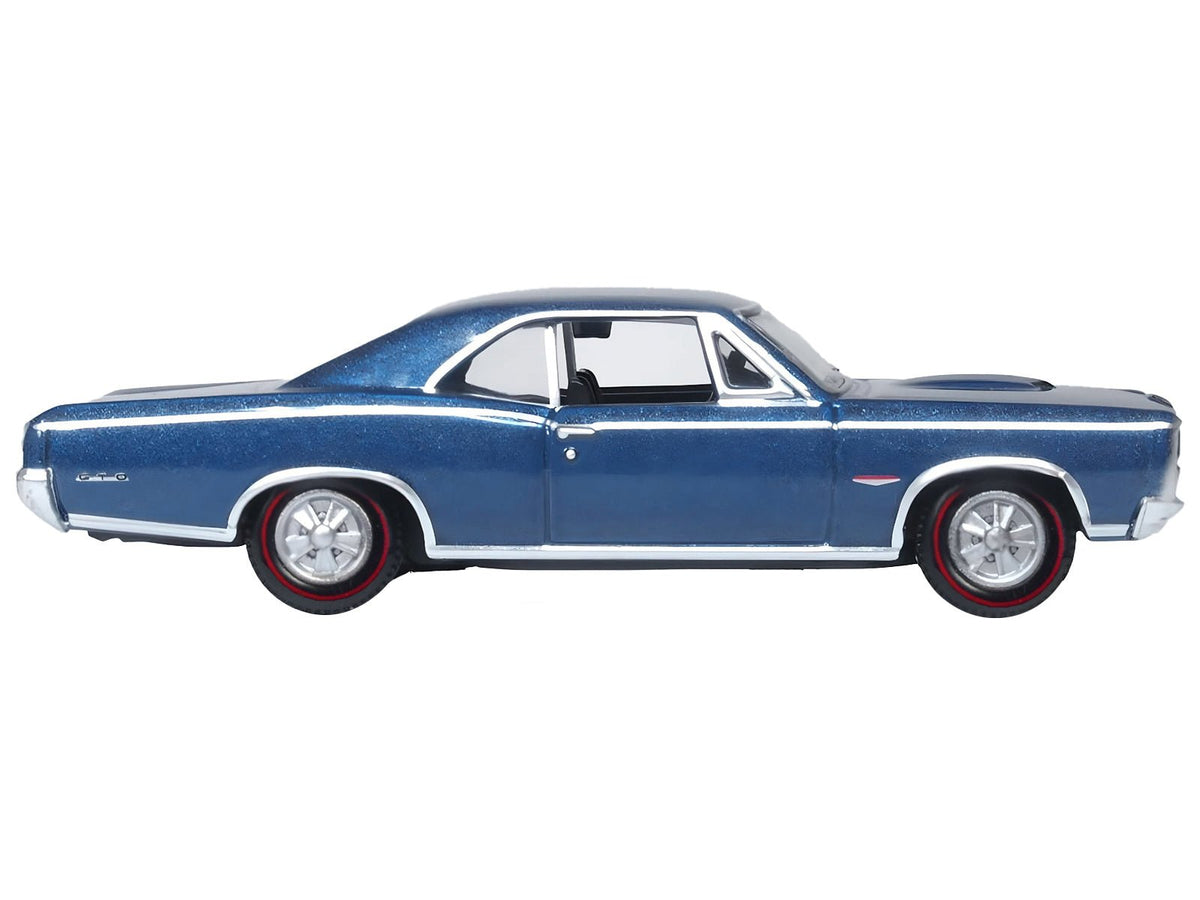 1966 Pontiac GTO Fontaine Blue Metallic 1/87 (HO) Scale Diecast Model Car by Oxford Diecast-Oxford Diecast-ModelCars.com