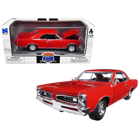 1966 Pontiac GTO Red "Muscle Car Collection" 1/25 Diecast Model Car by New Ray - New Ray - ModelCars.com