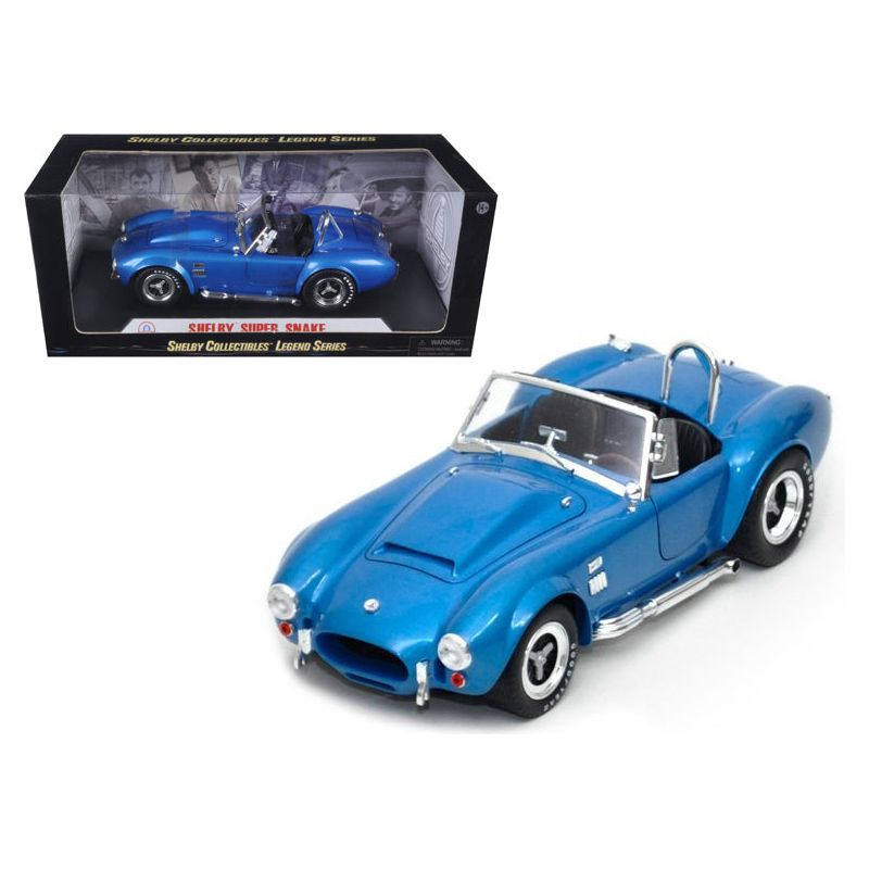 1966 Shelby Cobra Super Snake Blue 1/18 Diecast Model Car by Shelby Collectibles - Shelby Collectibles - ModelCars.com