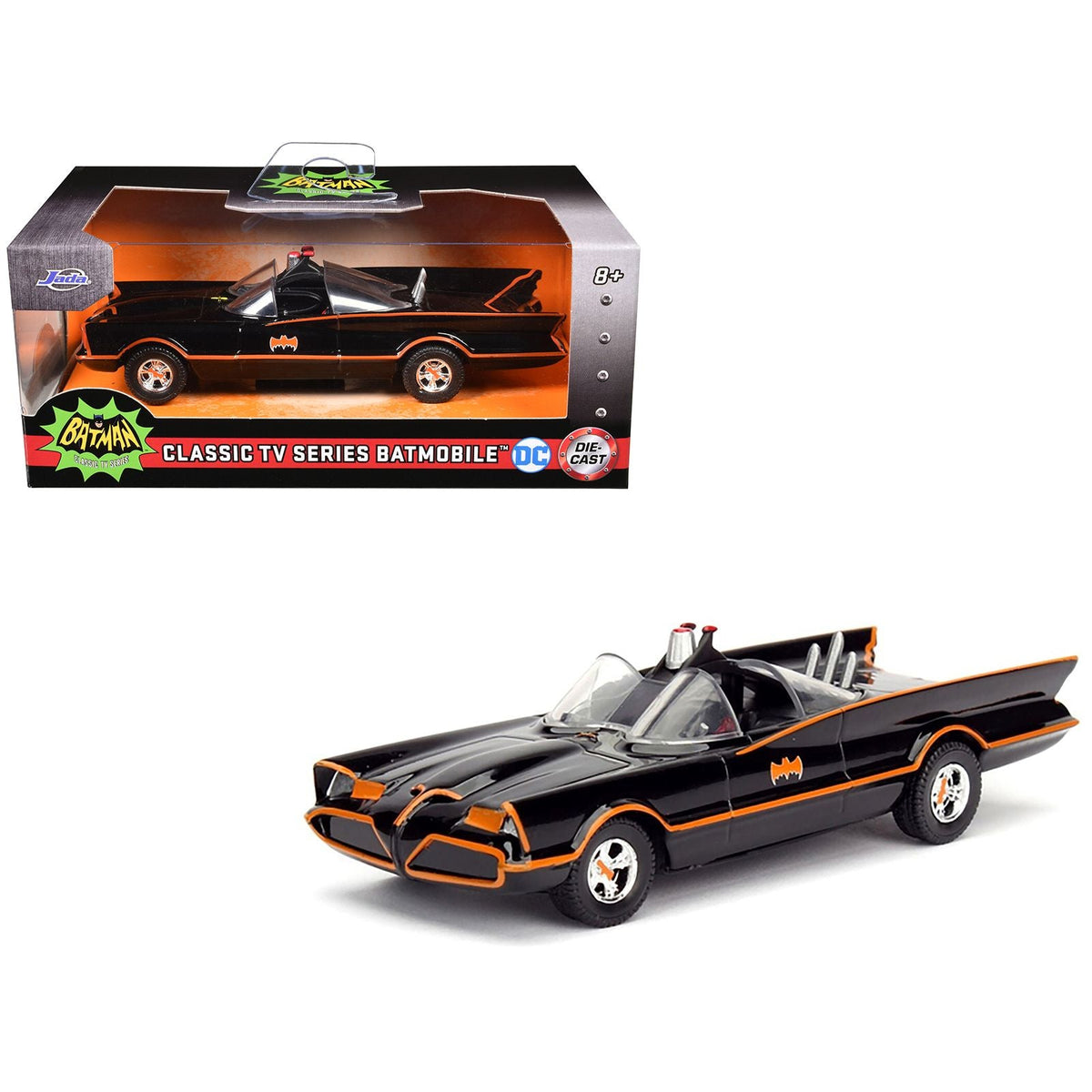 1966 TV Series Classic Batman Batmobile 1/32 Diecast Model Car by Jada-Jada-ModelCars.com