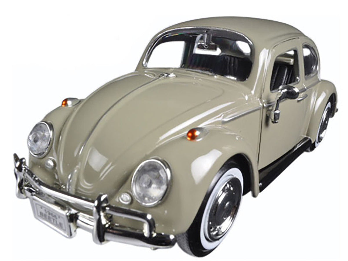 1966 Volkswagen Beetle Beige 1/24 Diecast Model Car by Motormax-Motormax-ModelCars.com