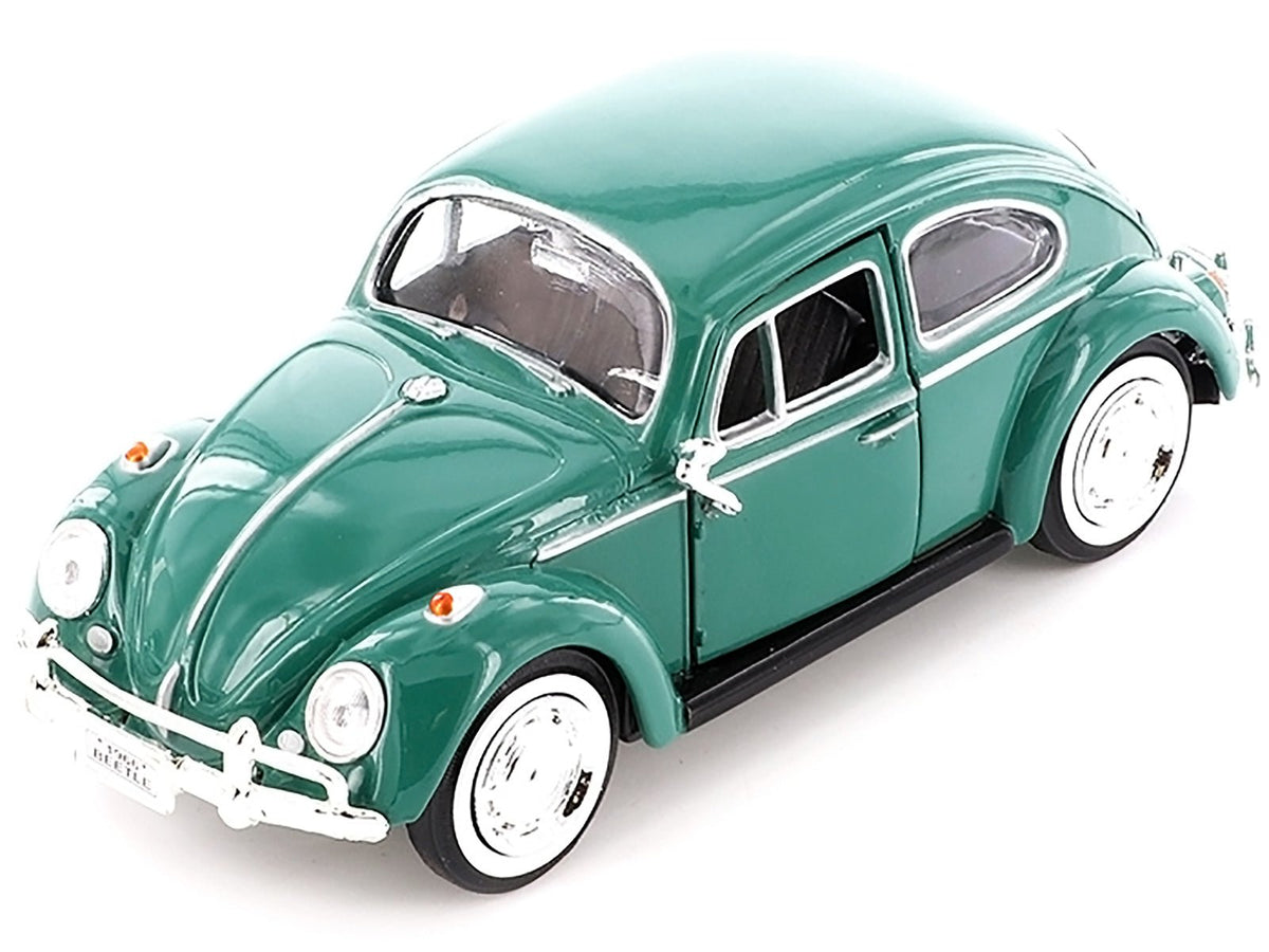 1966 Volkswagen Beetle Green 1/24 Diecast Model Car by Motormax-Motormax-ModelCars.com