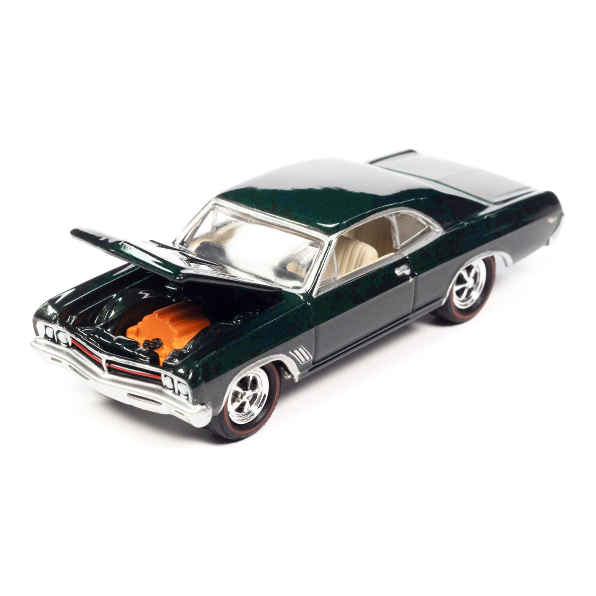 1967 Buick GS 400 Verde Green Metallic Limited Edition to 2524 pieces Worldwide "OK Used Cars" 2023 Series 1/64 Diecast Model Car by Johnny Lightning-Johnny Lightning-ModelCars.com