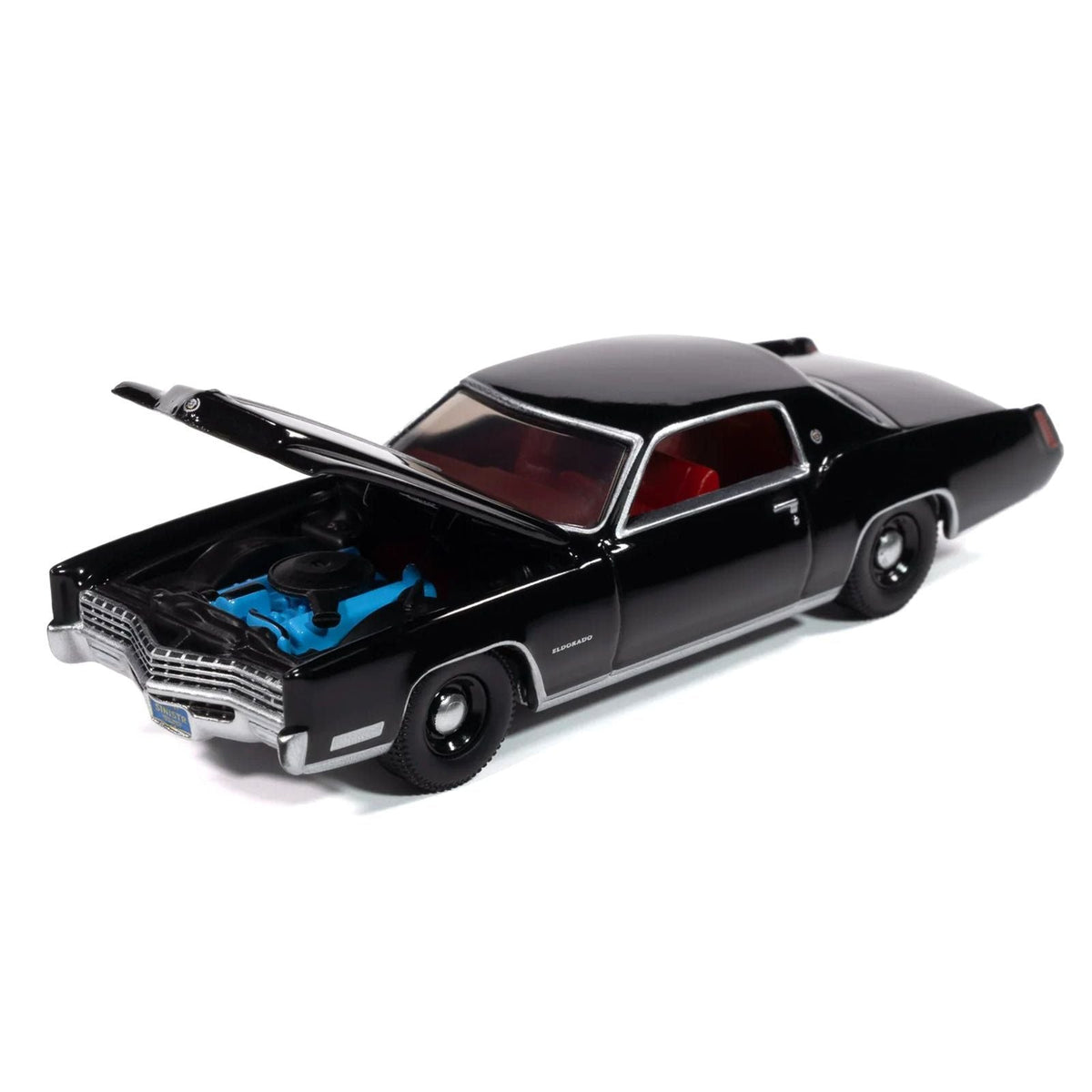 1967 Cadillac Eldorado Sable Black with Red Interior "Luxury Cruisers" Series 1/64 Diecast Model Car by Auto World-Autoworld-ModelCars.com