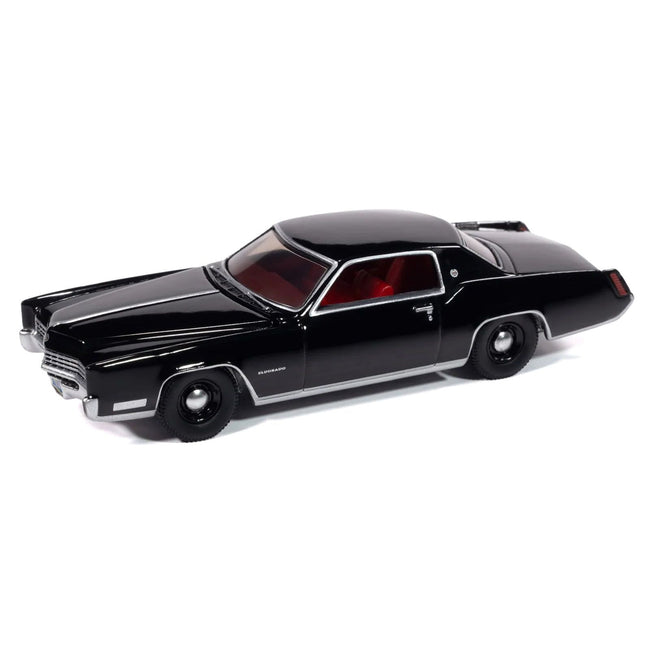 1967 Cadillac Eldorado Sable Black with Red Interior "Luxury Cruisers" Series 1/64 Diecast Model Car by Auto World - Autoworld - ModelCars.com