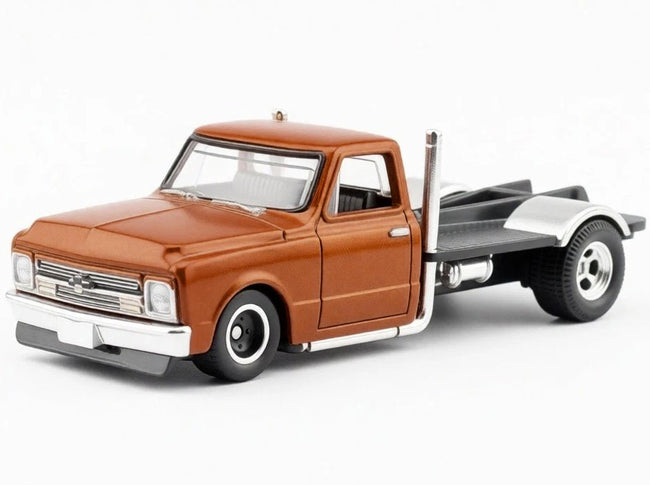 1967 Chevrolet C-10 Custom Bedless Truck Orange Metallic "Furious 7" (2015) Movie "Fast & Furious" Series Diecast Model Car by Hot Wheels-Hotwheels-ModelCars.com