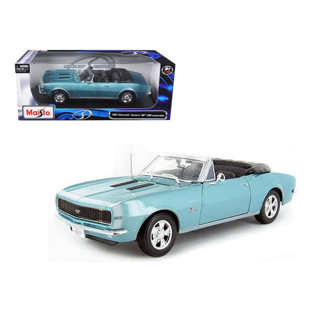 1967 Chevrolet Camaro SS 396 Convertible Turquoise 1/18 Diecast Model Car by Maisto - Maisto - ModelCars.com