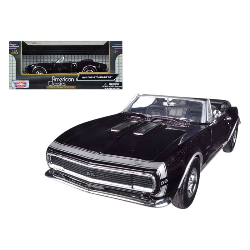 1967 Chevrolet Camaro SS Convertible Burgundy 1/24 Diecast Model Car by Motormax - Motormax - ModelCars.com