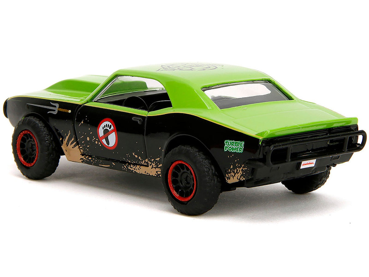 1967 Chevrolet Camaro "Teenage Mutant Ninja Turtles" Black and Green (Dirty) "Hollywood Rides" Series 1/32 Diecast Model Car by Jada-Jada-ModelCars.com
