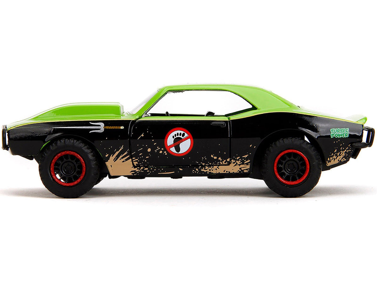 1967 Chevrolet Camaro "Teenage Mutant Ninja Turtles" Black and Green (Dirty) "Hollywood Rides" Series 1/32 Diecast Model Car by Jada-Jada-ModelCars.com